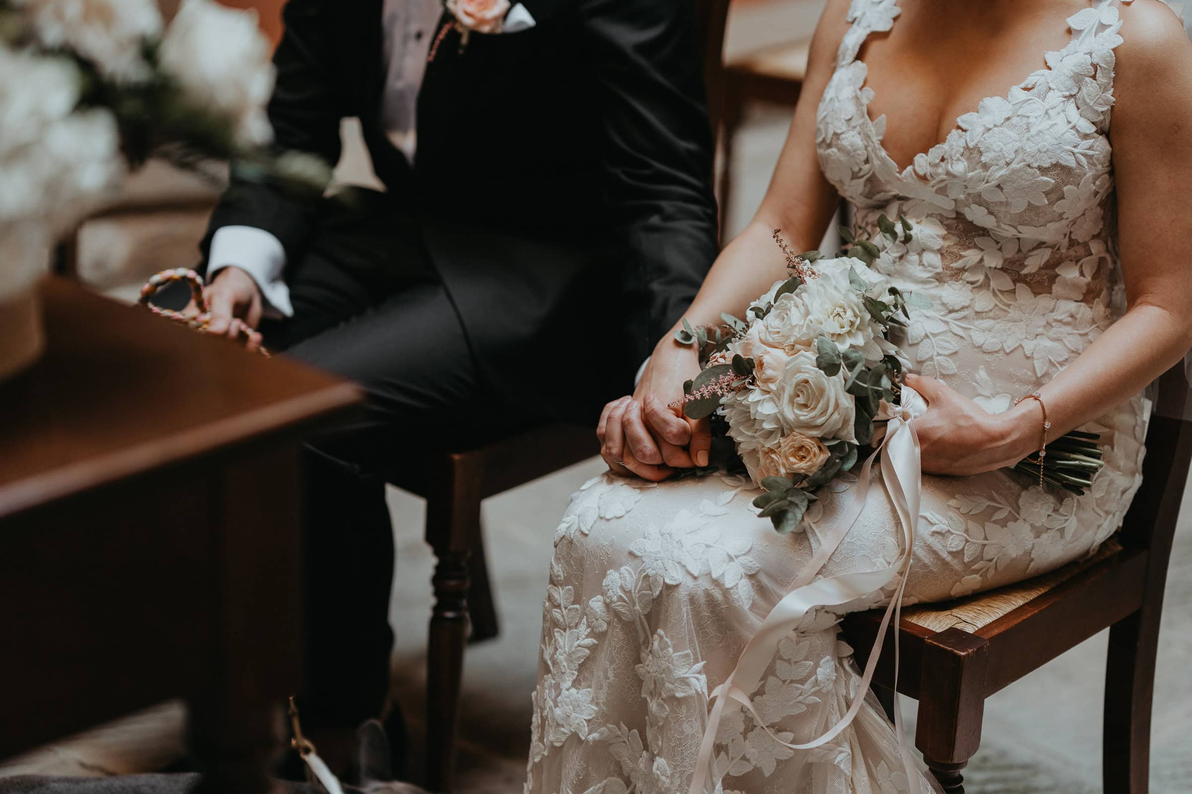 Editorial Aufnahme der Hochzeitszeremonie in Italien